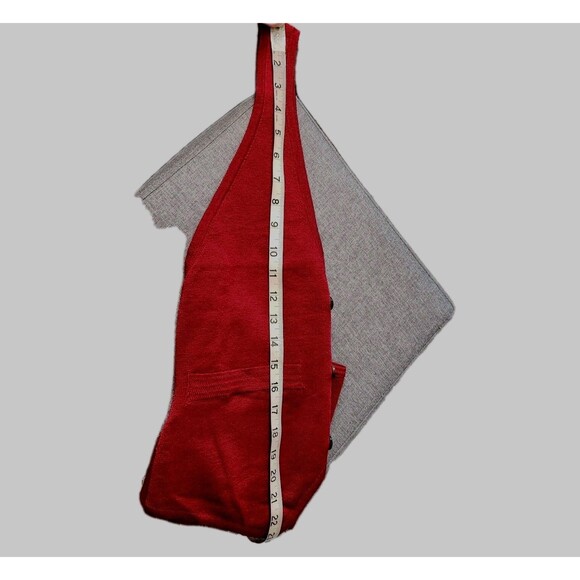 Halara Vest Burgundy Sweater Knit Button Up Halter Neck Top Size Large 12-14 - Picture 5 of 11